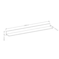 Parete attrezzata 325x206h cm bianco frassinato rovere Paloma 2