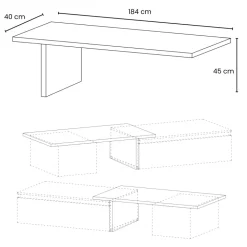 Parete attrezzata 280x202h cm bianco lucido grigio chiaro antracite Sunset 1037