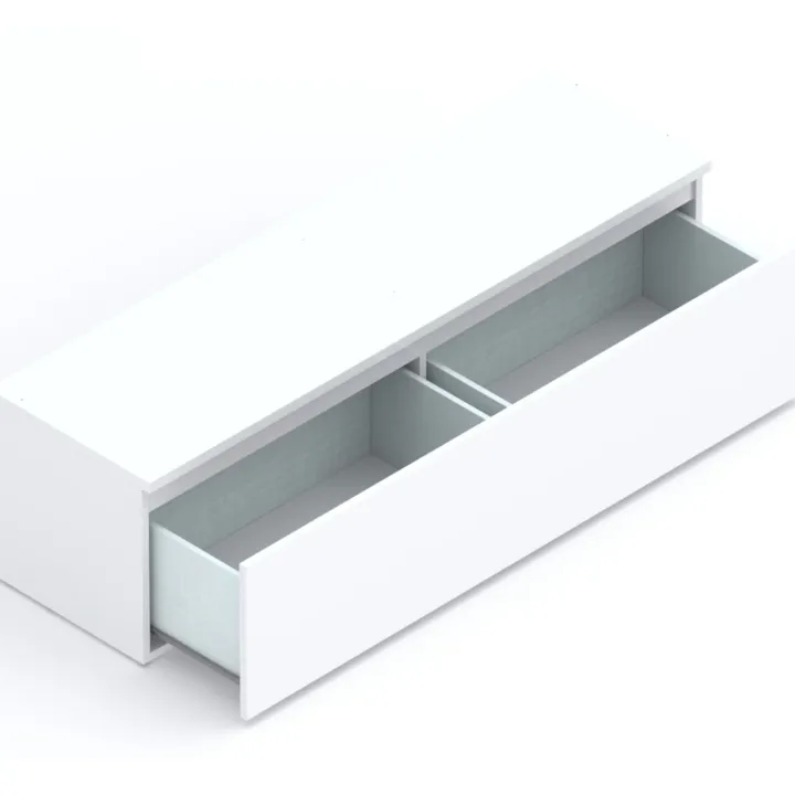 Parete attrezzata 280x202h cm bianco lucido grigio chiaro antracite Sunset 1037