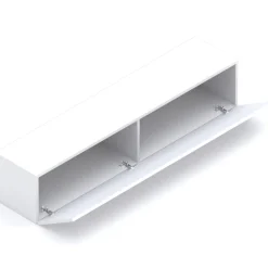 Parete attrezzata 280x202h cm bianco lucido grigio chiaro antracite Sunset 1037