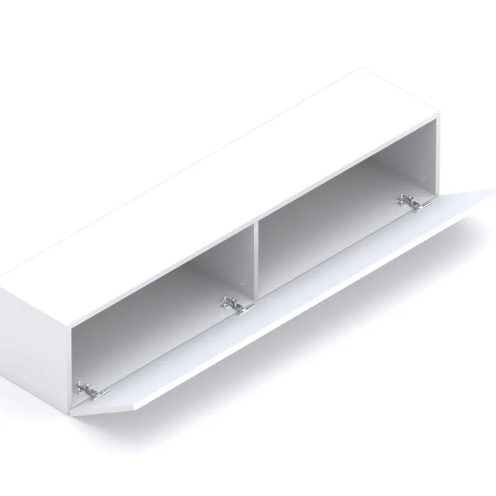 Parete attrezzata 280x202h cm bianco lucido grigio chiaro antracite Sunset 1037