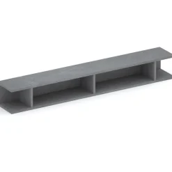 Parete attrezzata 280x202h cm bianco lucido grigio chiaro antracite Sunset 1037