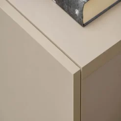 Parete attrezzata 270x158h cm con biocamino grigio nero effetto marmo Clio