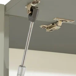 Parete attrezzata 290x190h cm moderna 2 vetrine tortora rovere Zenith 2