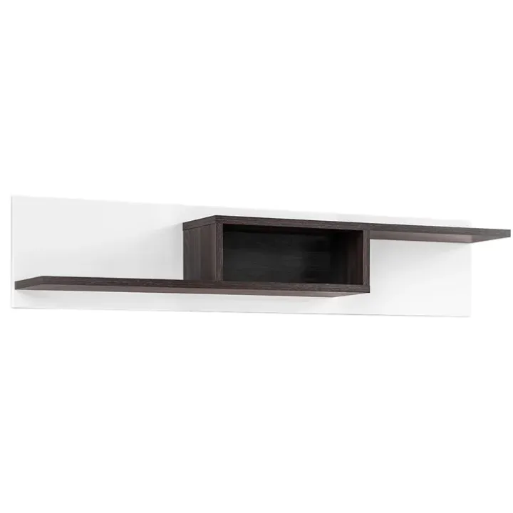 Parete attrezzata 310x197h cm moderna bianco lucido Mackay Gihome®