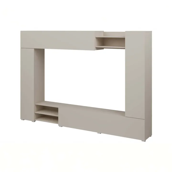 Parete attrezzata 270x185h cm moderna beige cashmere Calima