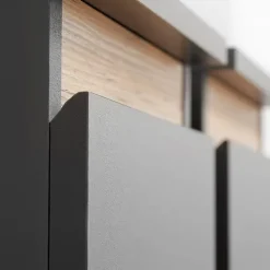 Parete attrezzata 175x148h cm rovere antracite Siviglia Gihome®