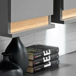 Parete attrezzata 175x148h cm rovere antracite Siviglia Gihome®