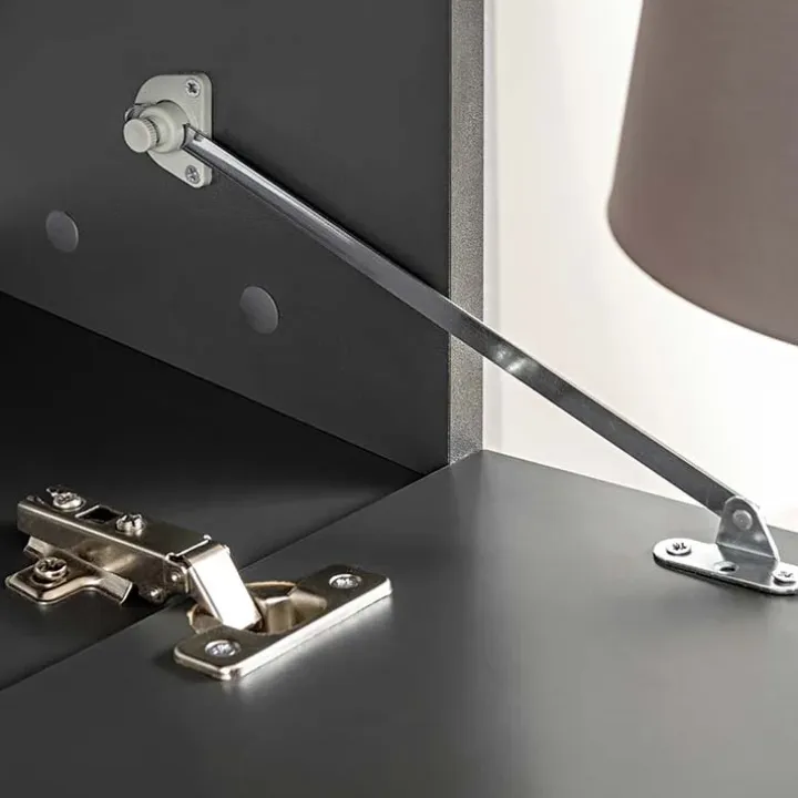 Parete attrezzata 240x150h cm soggiorno rovere antracite Oviedo Gihome®