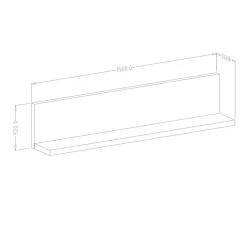 Parete attrezzata 219x 205h cm soggiorno antracite spatolato noce Megan Gihome®