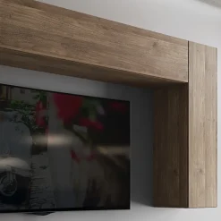 Parete attrezzata 280x207h cm soggiorno beige noce Universe