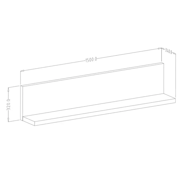 Parete attrezzata 219x205h cm soggiorno nero opaco Megan Gihome®