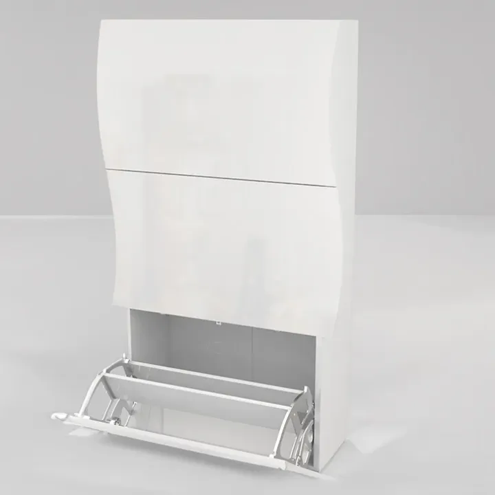 Scarpiera 71x122h cm 3 ante moderna bianco lucido Sea Gihome®