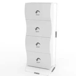 Scarpiera 71x162h cm 4 ante moderna bianco lucido Sea Gihome®