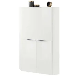 Scrivania a scomparsa 70x67cm angolare bianco lucido Pinko