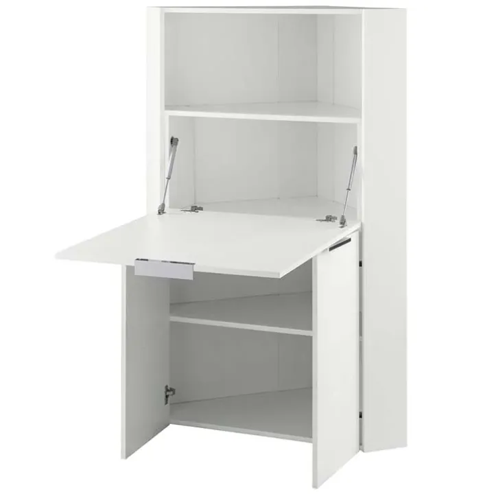 Scrivania a scomparsa 70x67cm angolare bianco lucido Pinko