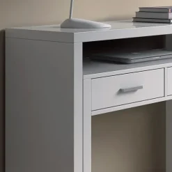 Scrivania consolle ingresso moderna 99x71cm bianco opaco Anastasia