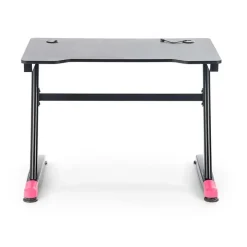 Scrivania gaming salvaspazio 100x60cm nero fucsia Agamennone