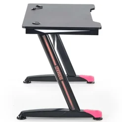 Scrivania gaming salvaspazio 100x60cm nero fucsia Agamennone