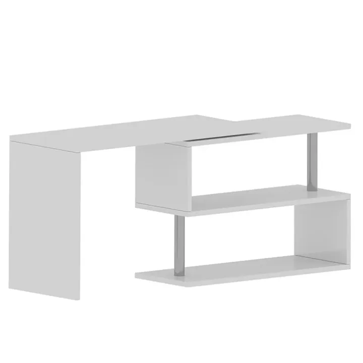 Scrivania girevole 177x50cm bianco lucido Havana