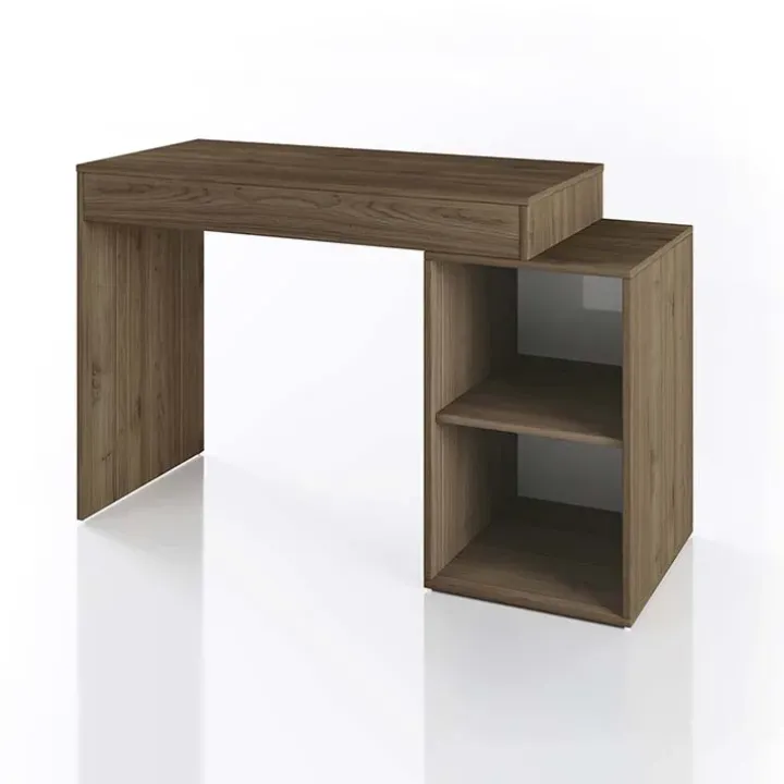 Scrivania salvaspazio moderna 120x50cm rovere scuro Giorgia