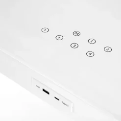 Scrivania touchscreen 120x60cm altezza regolabile ricarica wireless e USB bianco Prisma