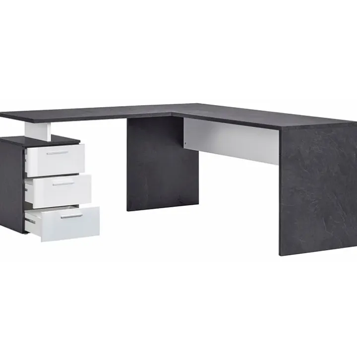 Scrivania ufficio angolare 180x160cm antracite OfficeScape