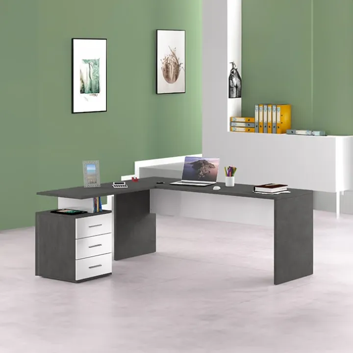 Scrivania ufficio angolare 180x160cm antracite OfficeScape