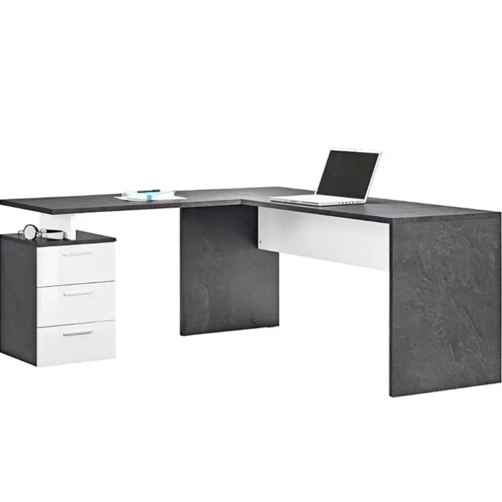 Scrivania ufficio angolare 180x160cm antracite OfficeScape