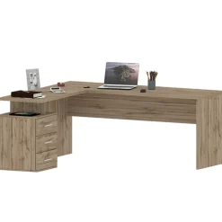 Scrivania ufficio angolare 180x160cm rovere OfficeScape