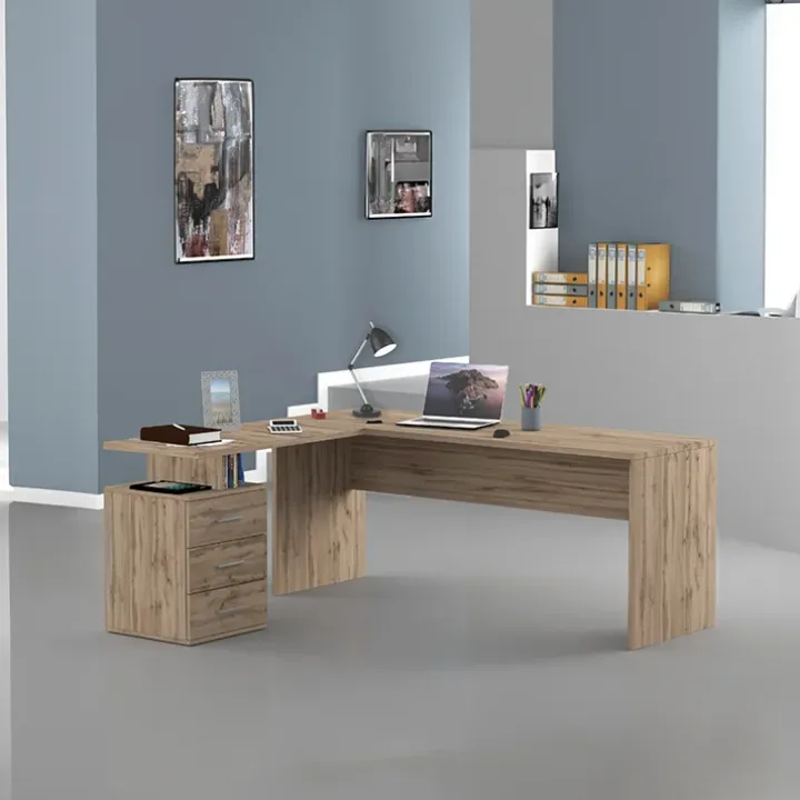 Scrivania ufficio angolare 180x160cm rovere OfficeScape