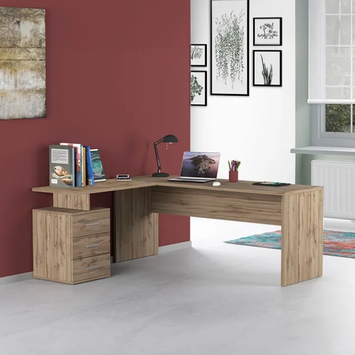Scrivania ufficio angolare 180x160cm rovere OfficeScape