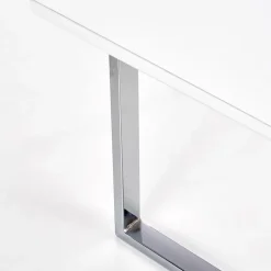 Scrivania ufficio con cassetti 120x55cm bianco laccato lucido Croset