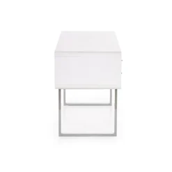 Scrivania ufficio con cassetti 120x55cm bianco laccato lucido Croset