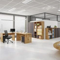Scrivania ufficio moderna 150x78cm rovere Woody