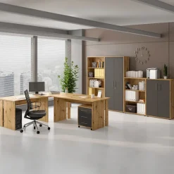 Scrivania ufficio moderna 150x78cm rovere Woody