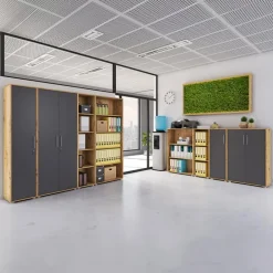 Scrivania ufficio moderna 150x78cm rovere Woody