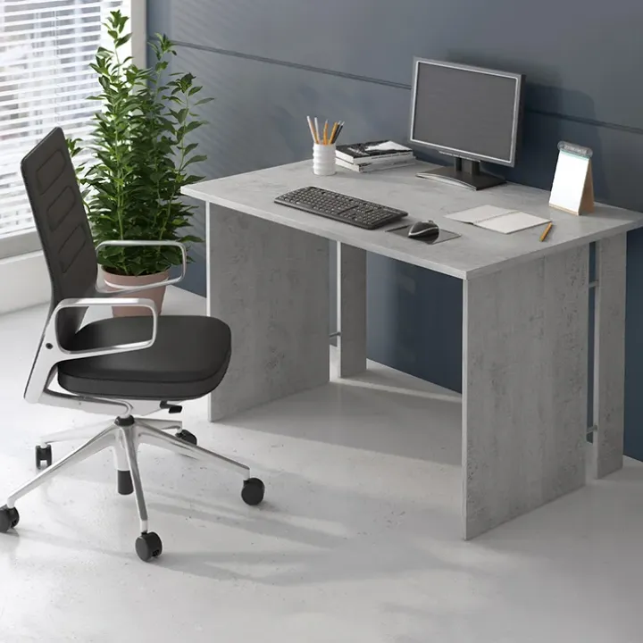 Scrivania ufficio moderna 120x78cm cemento Woody