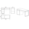 Scrivania ufficio salvaspazio 120x50cm rovere metallo Davin