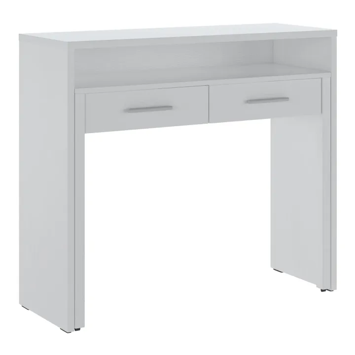Scrivania ufficio salvaspazio moderna 99x71cm bianco opaco Eva