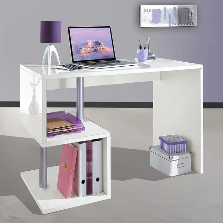 Scrivania ufficio 100x50cm bianco lucido ErgoDesk
