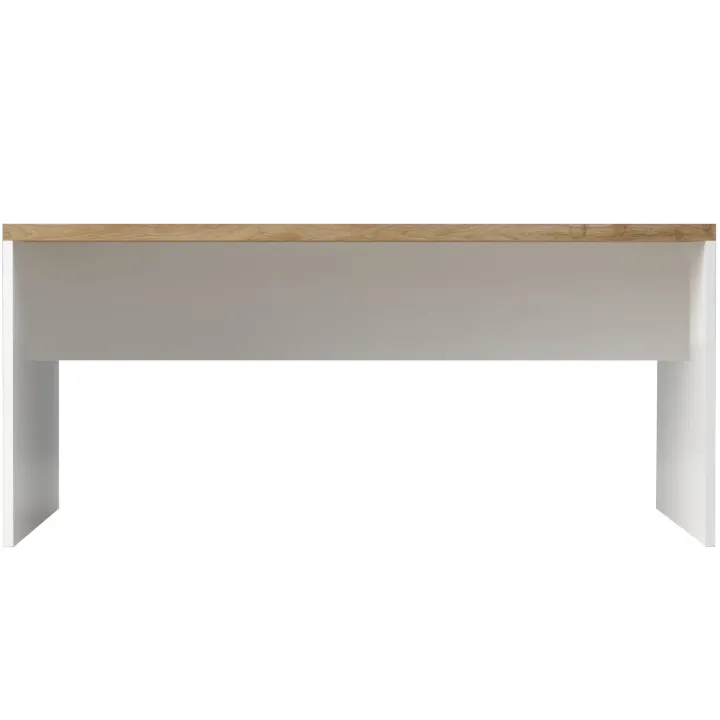 Scrivania ufficio 160x75cm bianco lucido rovere chiaro Opera