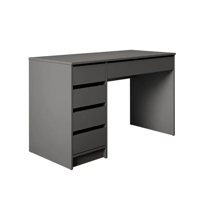 Scrivania ufficio 120x55cm 5 cassetti antracite Blackpool