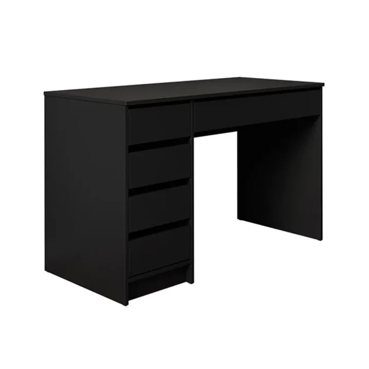 Scrivania ufficio 120x55cm 5 cassetti nero Blackpool