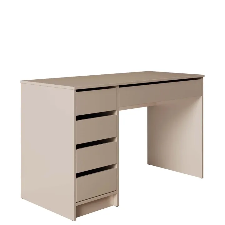 Scrivania ufficio 120x55cm 5 cassetti beige cashmere Blackpool