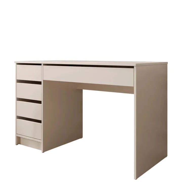 Scrivania ufficio 120x55cm 5 cassetti beige cashmere Blackpool