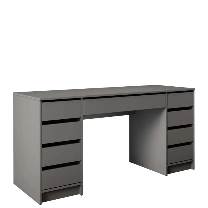 Scrivania ufficio 154x55cm 9 cassetti antracite Blackpool