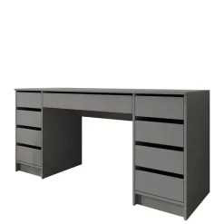Scrivania ufficio 154x55cm 9 cassetti antracite Blackpool