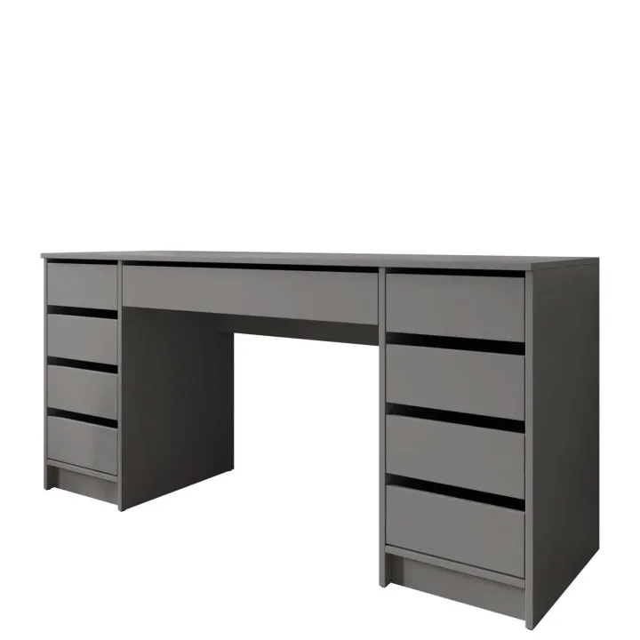 Scrivania ufficio 154x55cm 9 cassetti antracite Blackpool