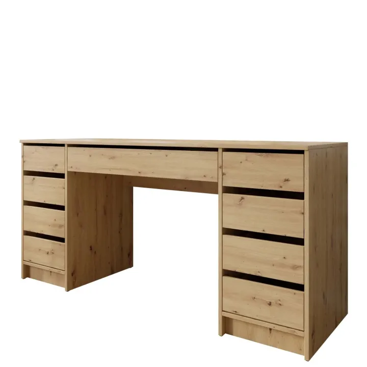 Scrivania ufficio 154x55cm 9 cassetti rovere Blackpool